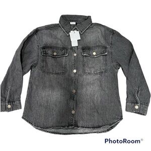 Zara Snap Button Denim Shirt/Overshirt